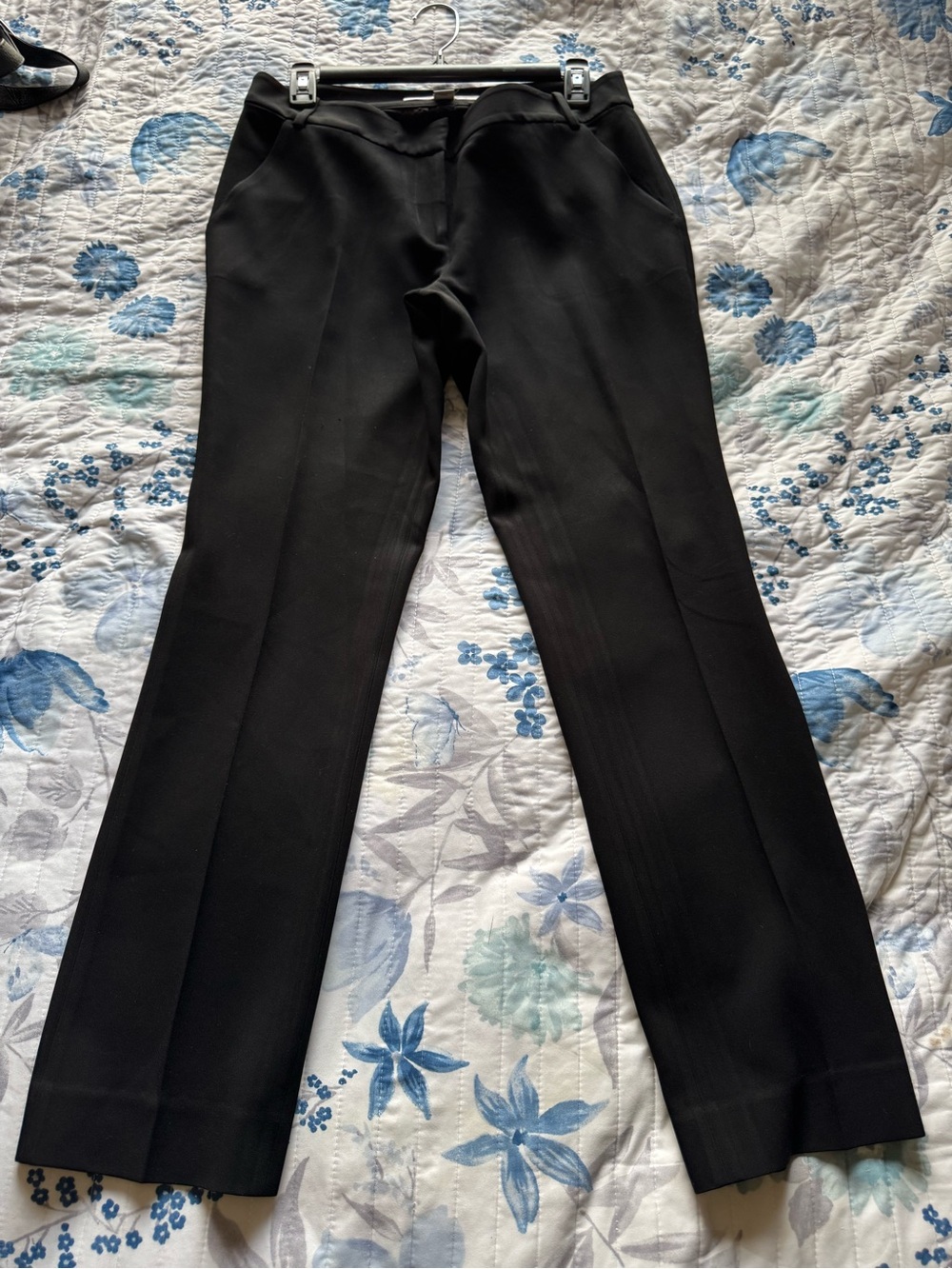 Diane Von Furstenberg Black Straight-Leg Dress Trousers